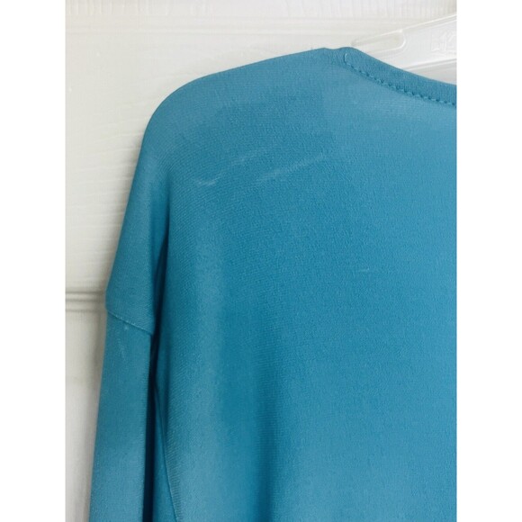 Norton McNaughton Womens Peacock Blue Long Sleeves Blouse Top Size XL - Picture 4 of 10